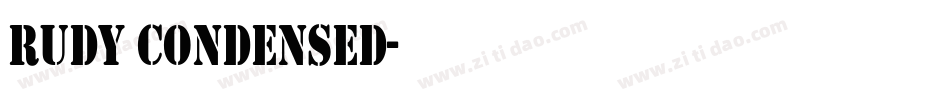 Rudy Condensed字体转换